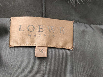 LOEWE Fur Layered Coat/Vest Coat