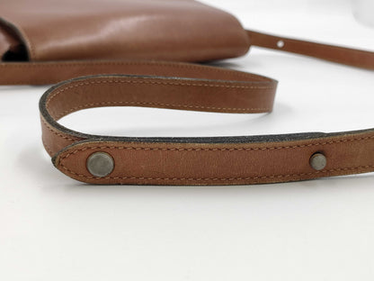 Dior Old Dior Leather Shoulder Bag, Brown Leather, Flap Stuck, Difficult to Open/Close