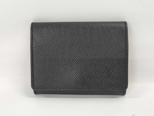 LOUIS VUITTON Taiga M64595 Envelope Carte de Visite NM Coin Case