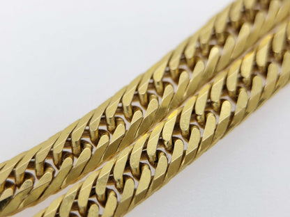 8-sided double 18K gold 10.4g bracelet/bangle 