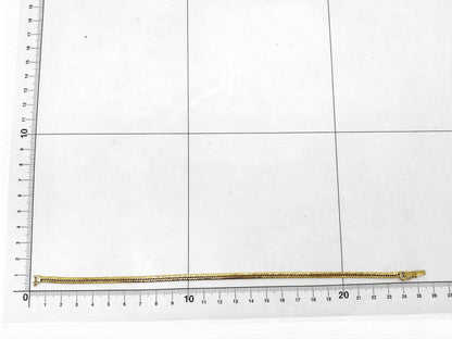 8-sided double 18K gold 10.4g bracelet/bangle 
