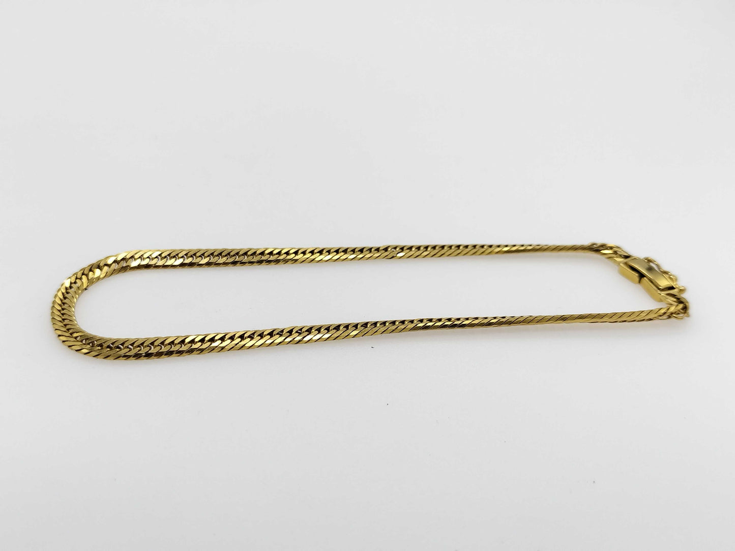 8-sided double 18K gold 10.4g bracelet/bangle 