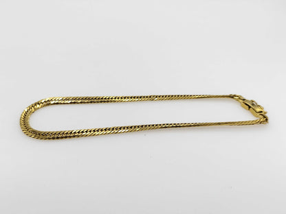 8-sided double 18K gold 10.4g bracelet/bangle 