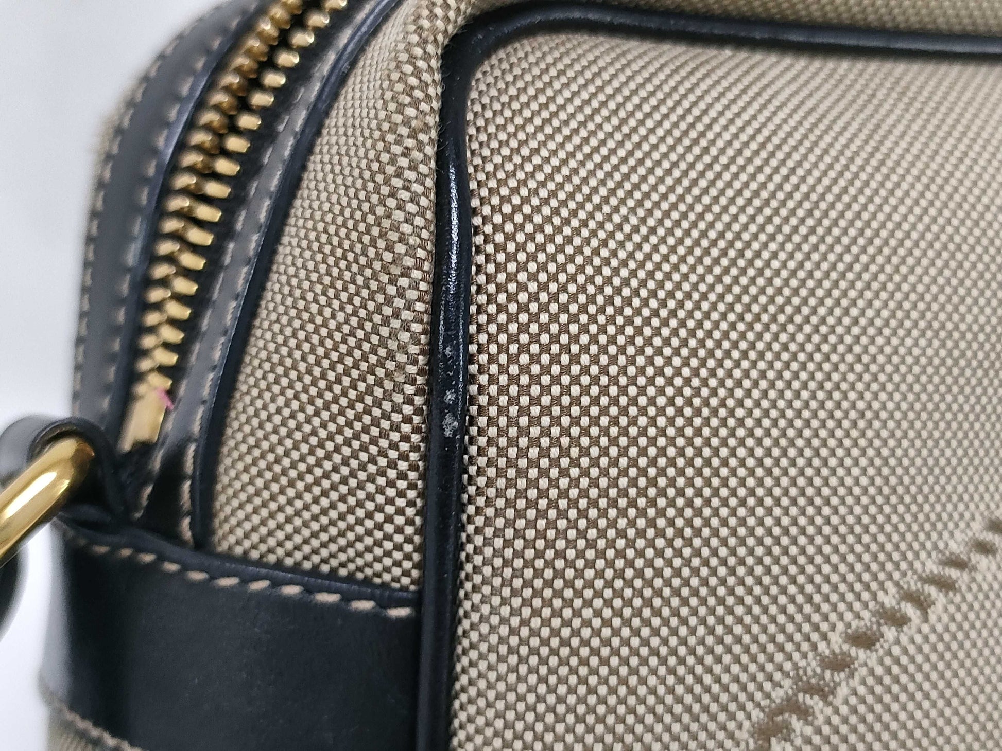 PRADA Jacquard Canvas Shoulder Bag