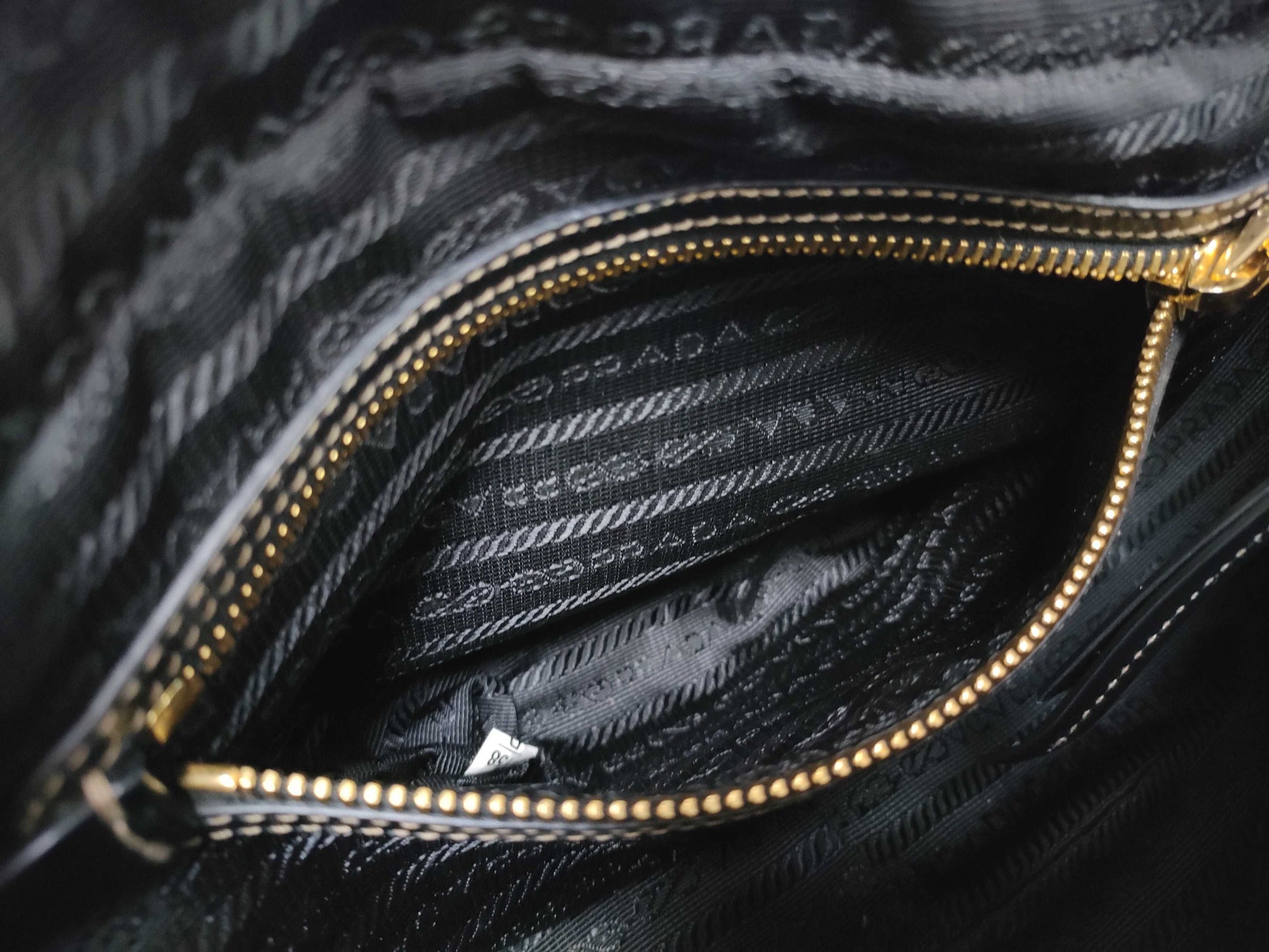 PRADA Jacquard Canvas Shoulder Bag