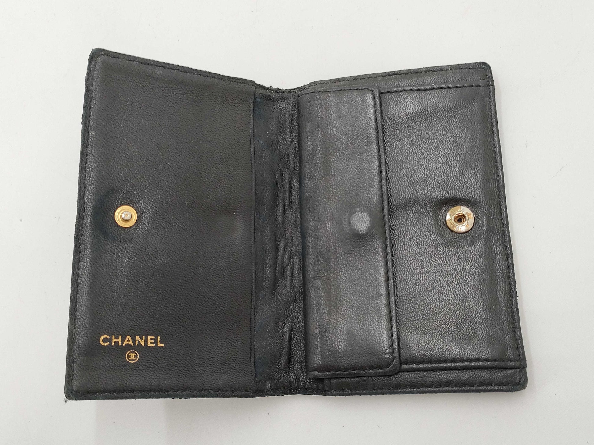 CHANEL Bicolor Wallet Coin Case