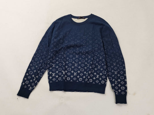 LOUIS VUITTON Monogram Knit Sweater L Tops