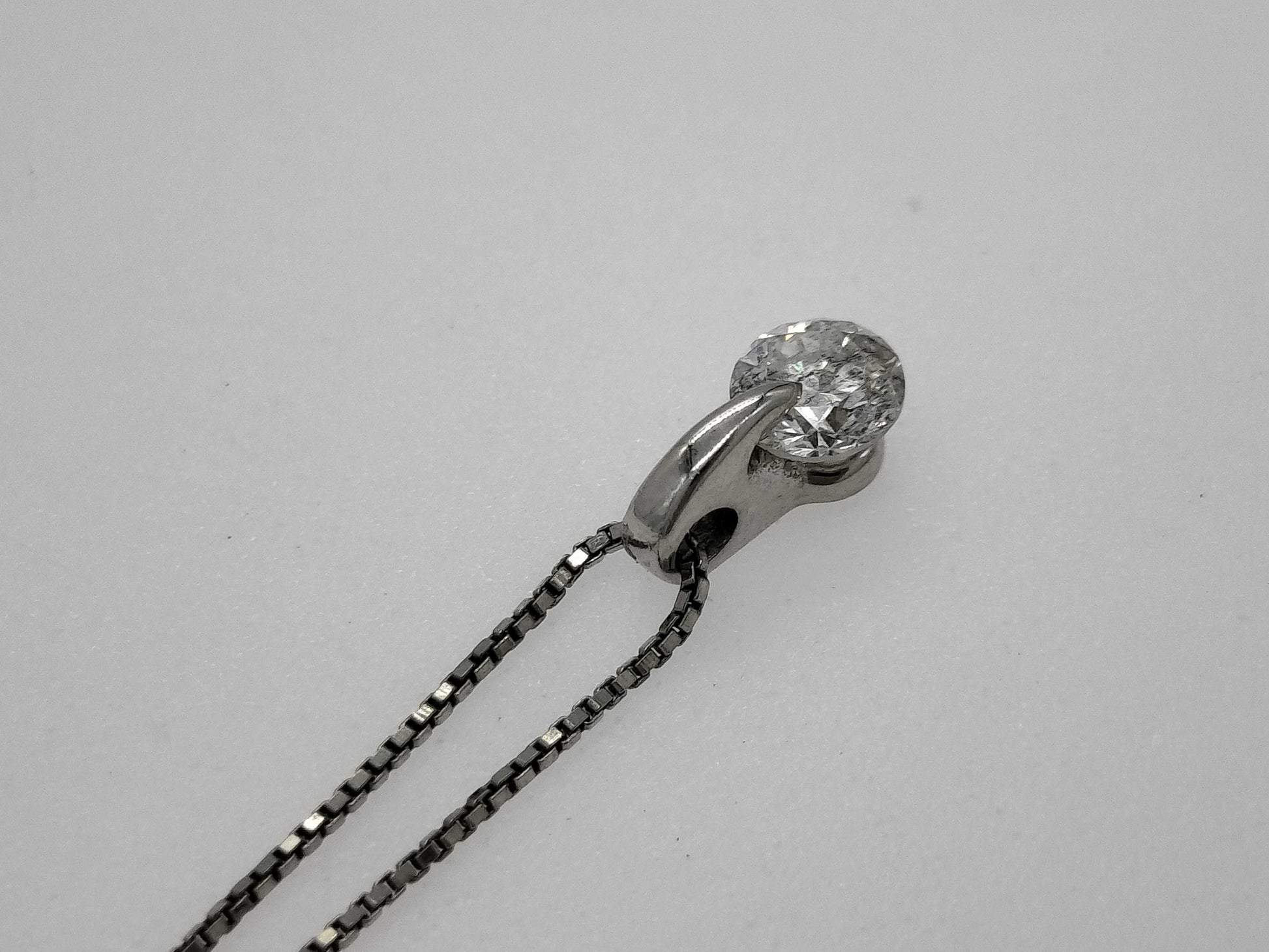 D0.30ct Pt900/Pt850 2.3g Necklace 