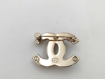 CHANEL B23 K Coco Mark Pearl Rhinestone Brooch