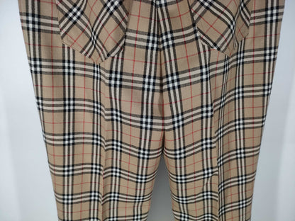 Burberrys Nova Check Straight Pants, Size 38