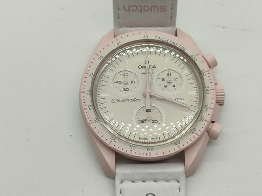 Omega x Swatch Venus Pink Boys' Watch
