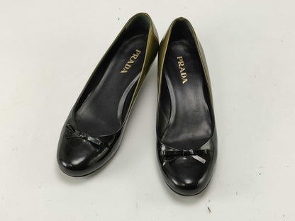 PRADA Enamel Ribbon Pumps