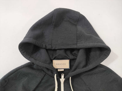 GUCCI Full Zip Hoodie Black XS Other Apparel
