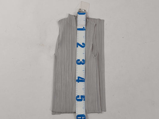 ISSEY MIYAKE Pleats Please Sleeveless Haori Gray Top