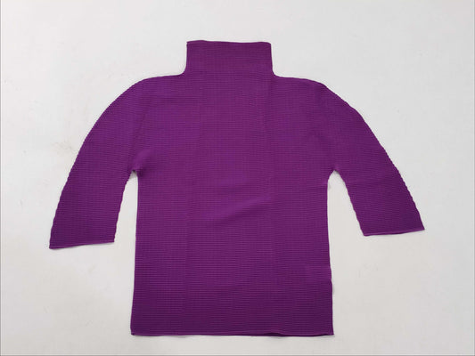 ISSEY MIYAKE ME Tops Purple Solid Tops