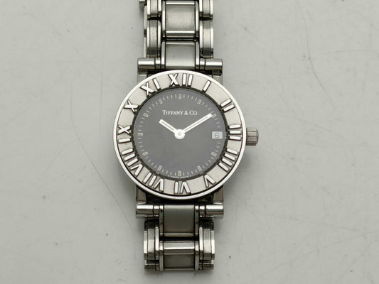 Tiffany & Co. Atlas Black Dial Women's Watch