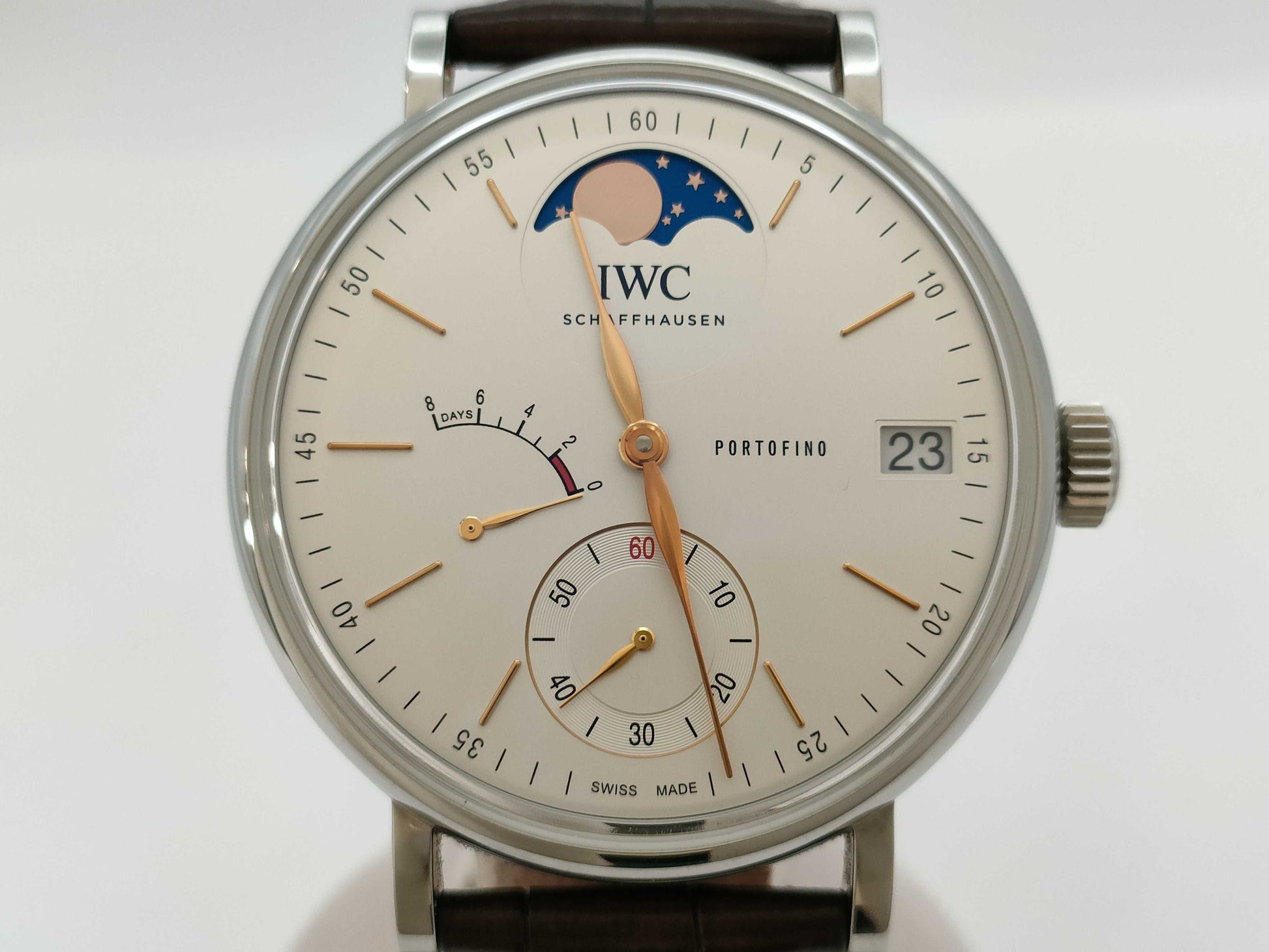 IWC Portofino Hand-Wound Moonface IW516401 5887888 Manual Winding Men's Watch