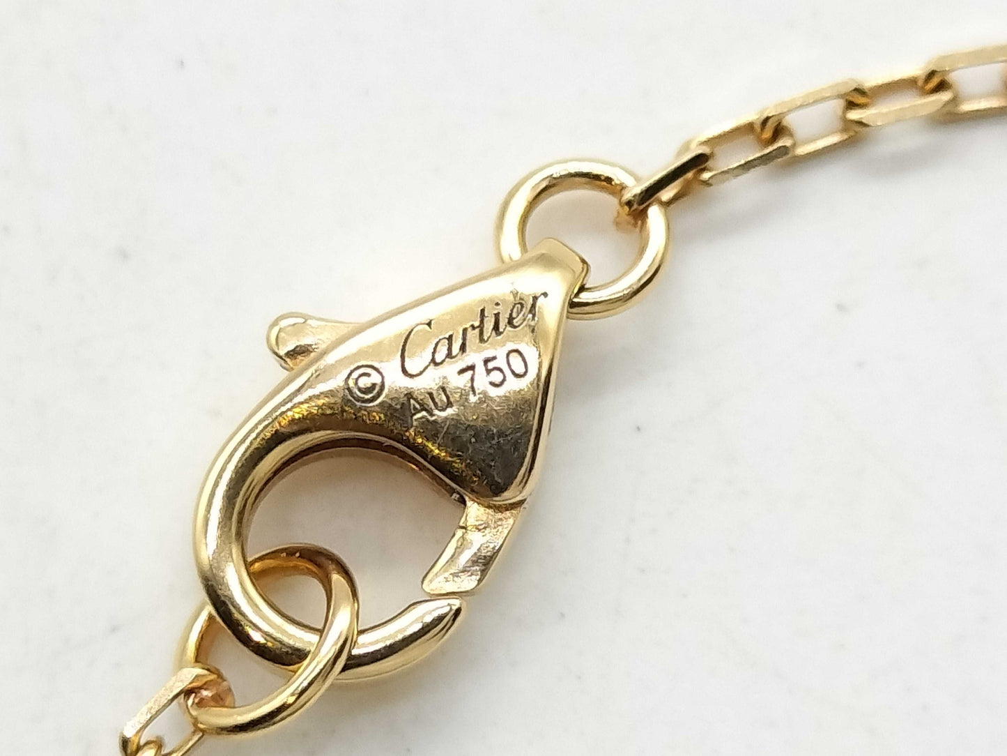 Cartier Logo Double C Diamond PG Au750 2.8g Bracelet/Bangle 