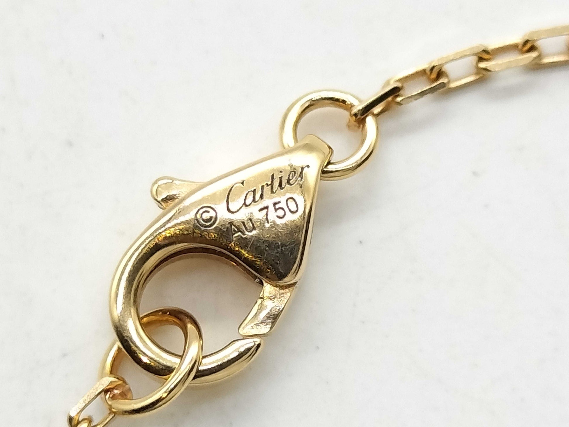 Cartier Logo Double C Diamond PG Au750 2.8g Bracelet/Bangle 
