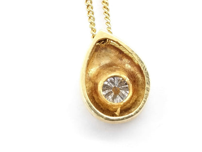 D 0.32ct K18 3.0g Necklace 