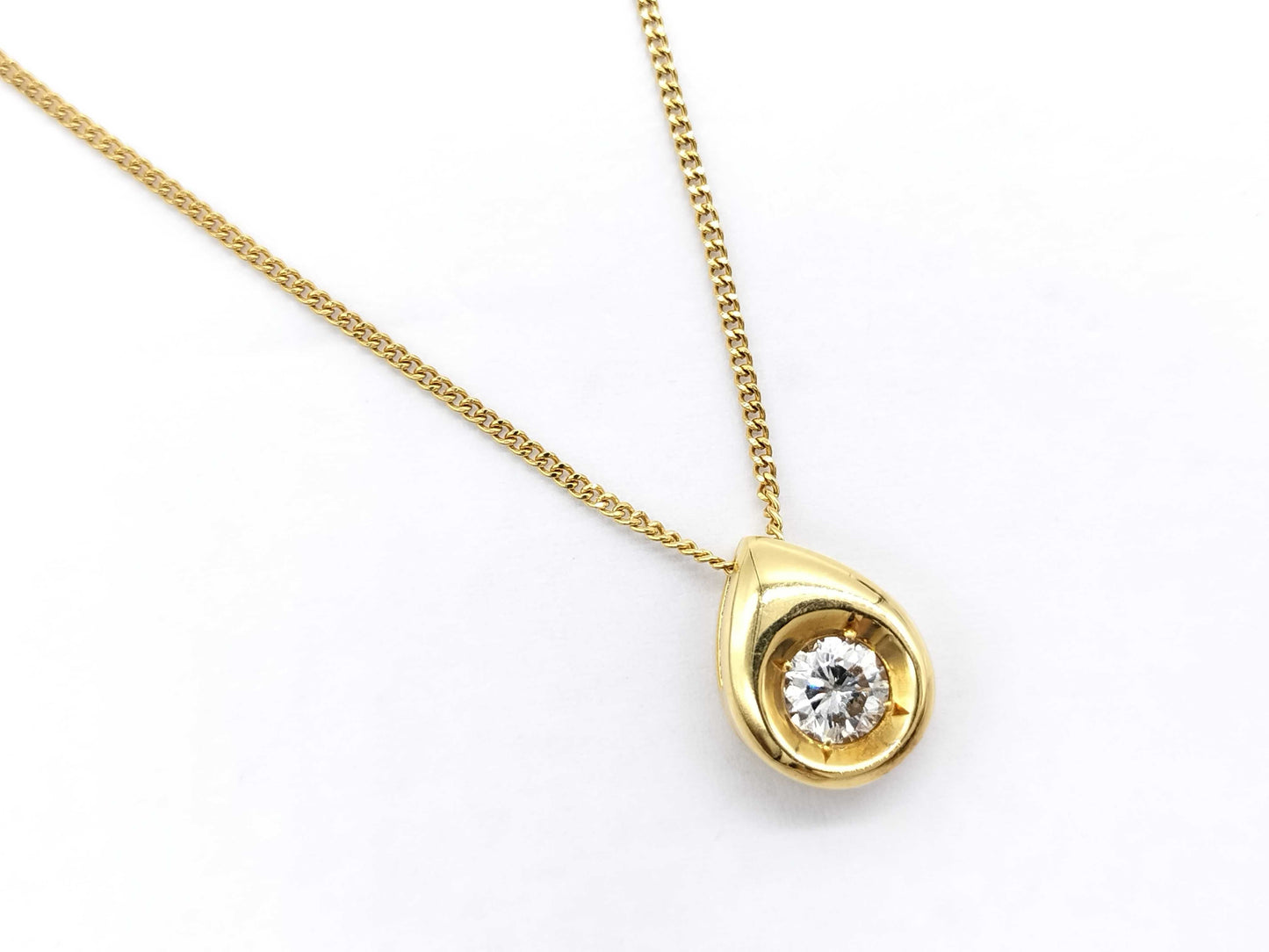 D 0.32ct K18 3.0g Necklace 