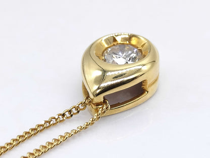 D 0.32ct K18 3.0g Necklace 