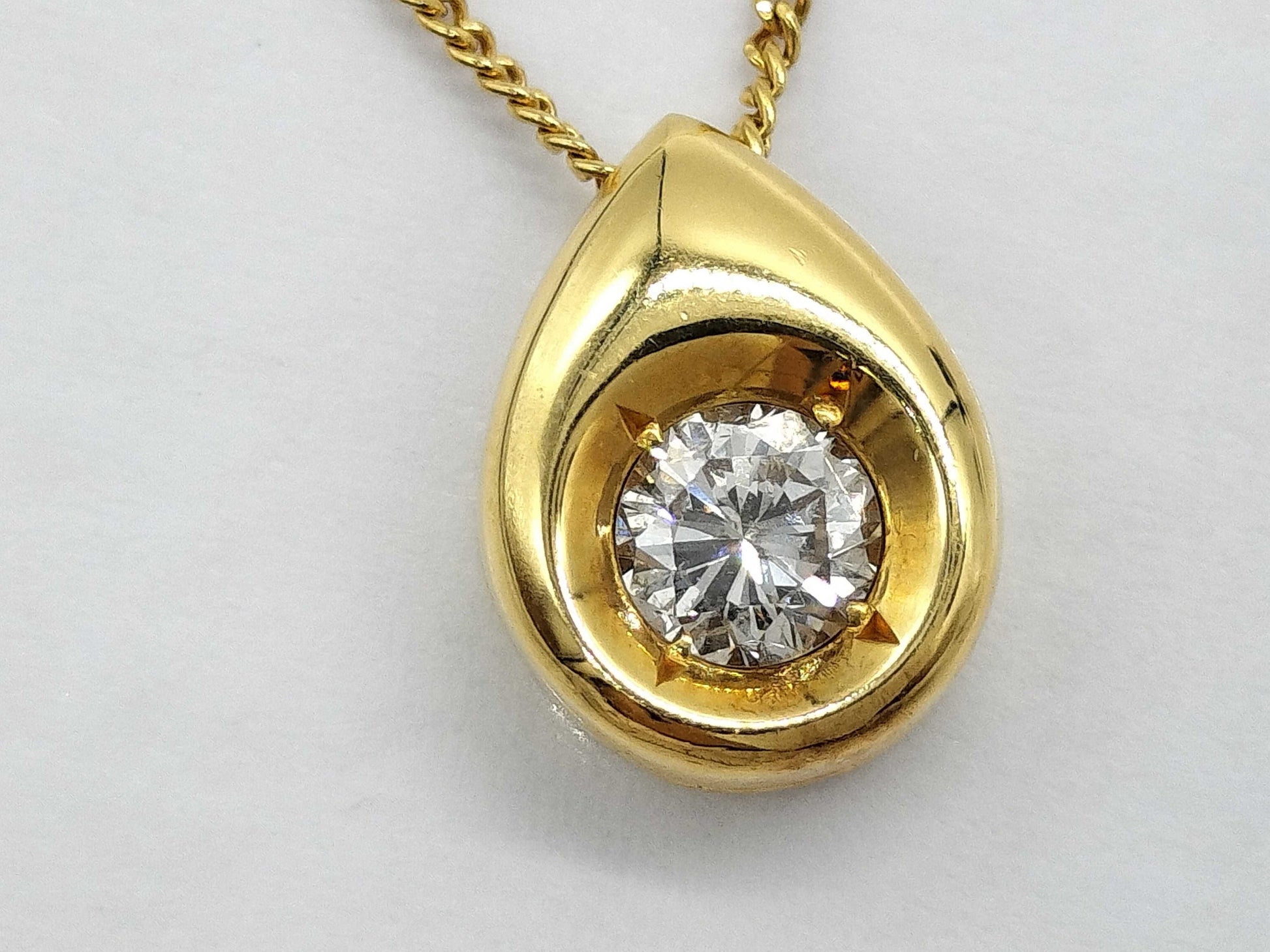 D 0.32ct K18 3.0g Necklace 