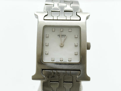 HERMES H Watch HH1.210 2328466 Shell Dial Quartz Women's Watch