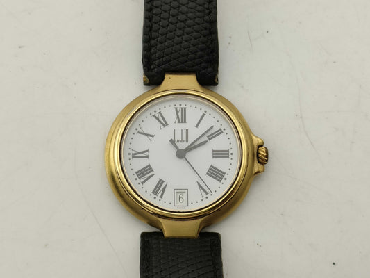 dunhill Men's Quartz Date Gold P6 16314 Unoperated Women's Watch