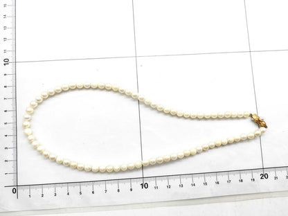 Akoya pearl necklace, diameter approximately 5.3mm-5.9mm, 18K gold, 21.4g 