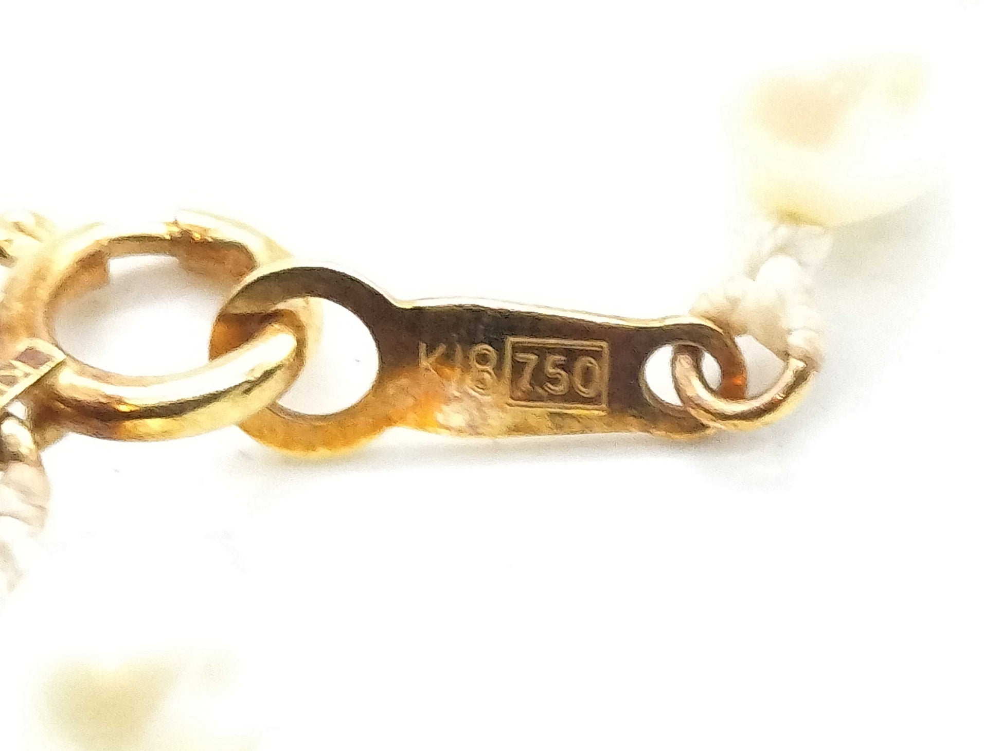 Colored Akoya Pearl Necklace, Diameter: Approx. 5.0mm-7.2mm, 18.9g, 18K Metal