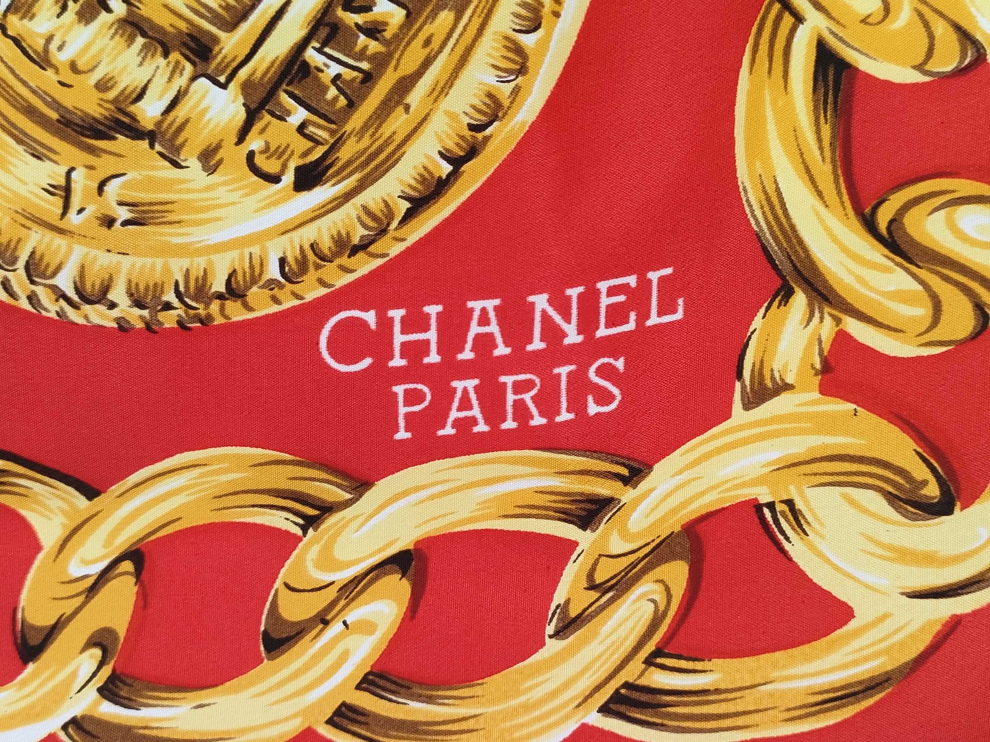 CHANEL 31RUE CAMBON Chain Pattern Scarf