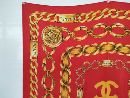 CHANEL 31RUE CAMBON Chain Pattern Scarf