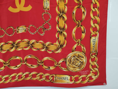 CHANEL 31RUE CAMBON Chain Pattern Scarf