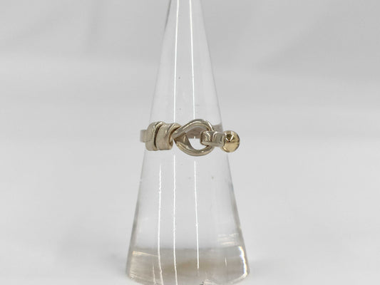 Tiffany & Co. SV925 Love Knot Hook and Eye 2.7g Ring