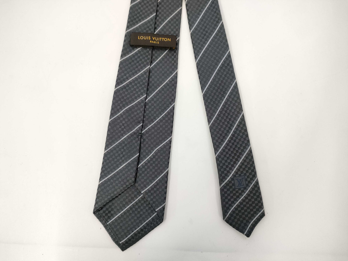 LOUIS VUITTON Damier Micro Damier Silk Tie with Storage Box Other Accessories