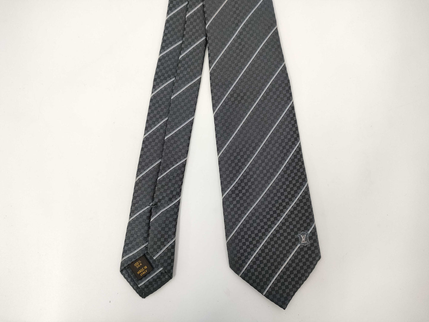 LOUIS VUITTON Damier Micro Damier Silk Tie with Storage Box Other Accessories