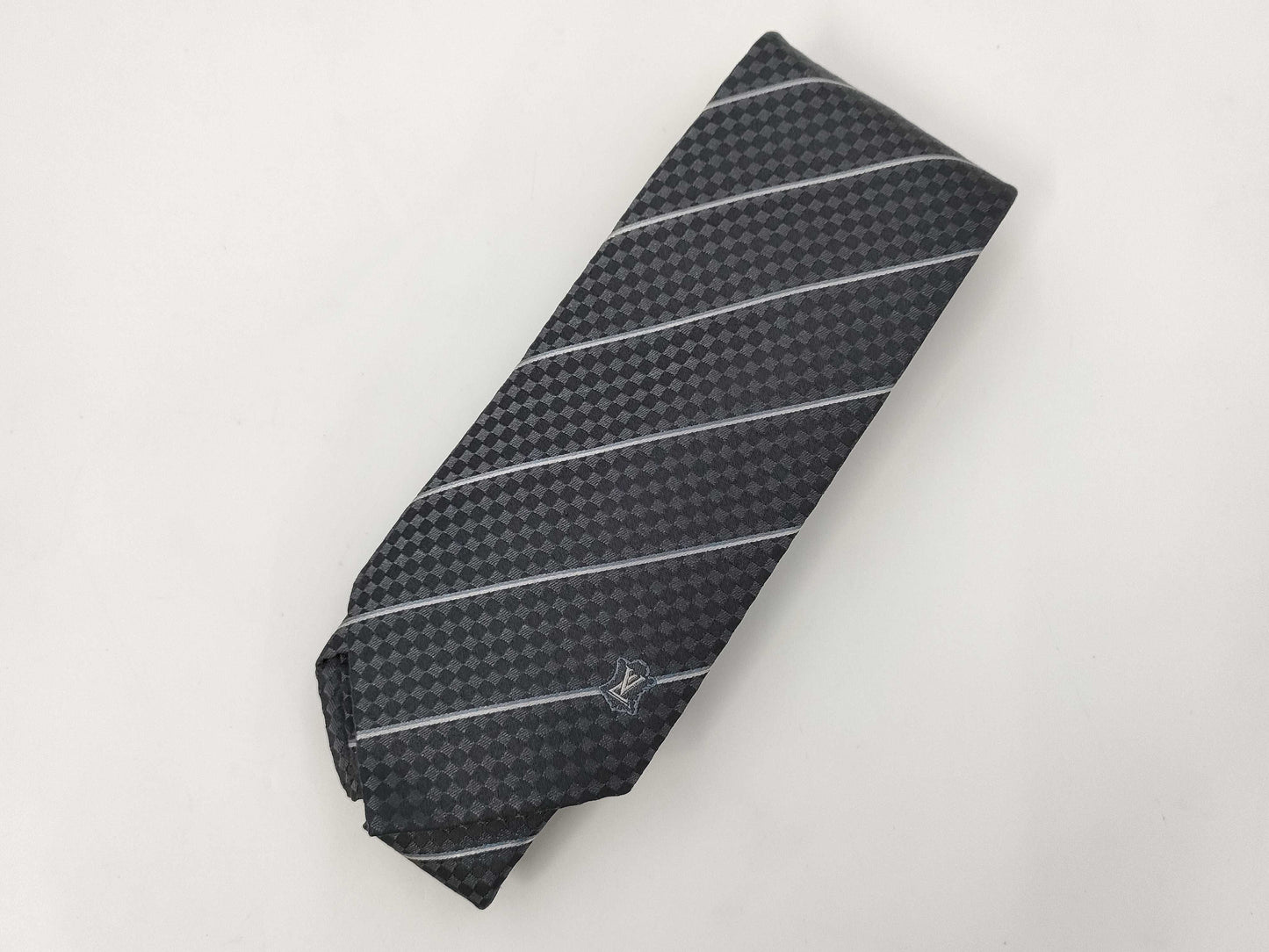 LOUIS VUITTON Damier Micro Damier Silk Tie with Storage Box Other Accessories