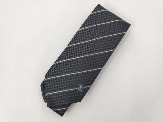 LOUIS VUITTON Damier Micro Damier Silk Tie with Storage Box Other Accessories