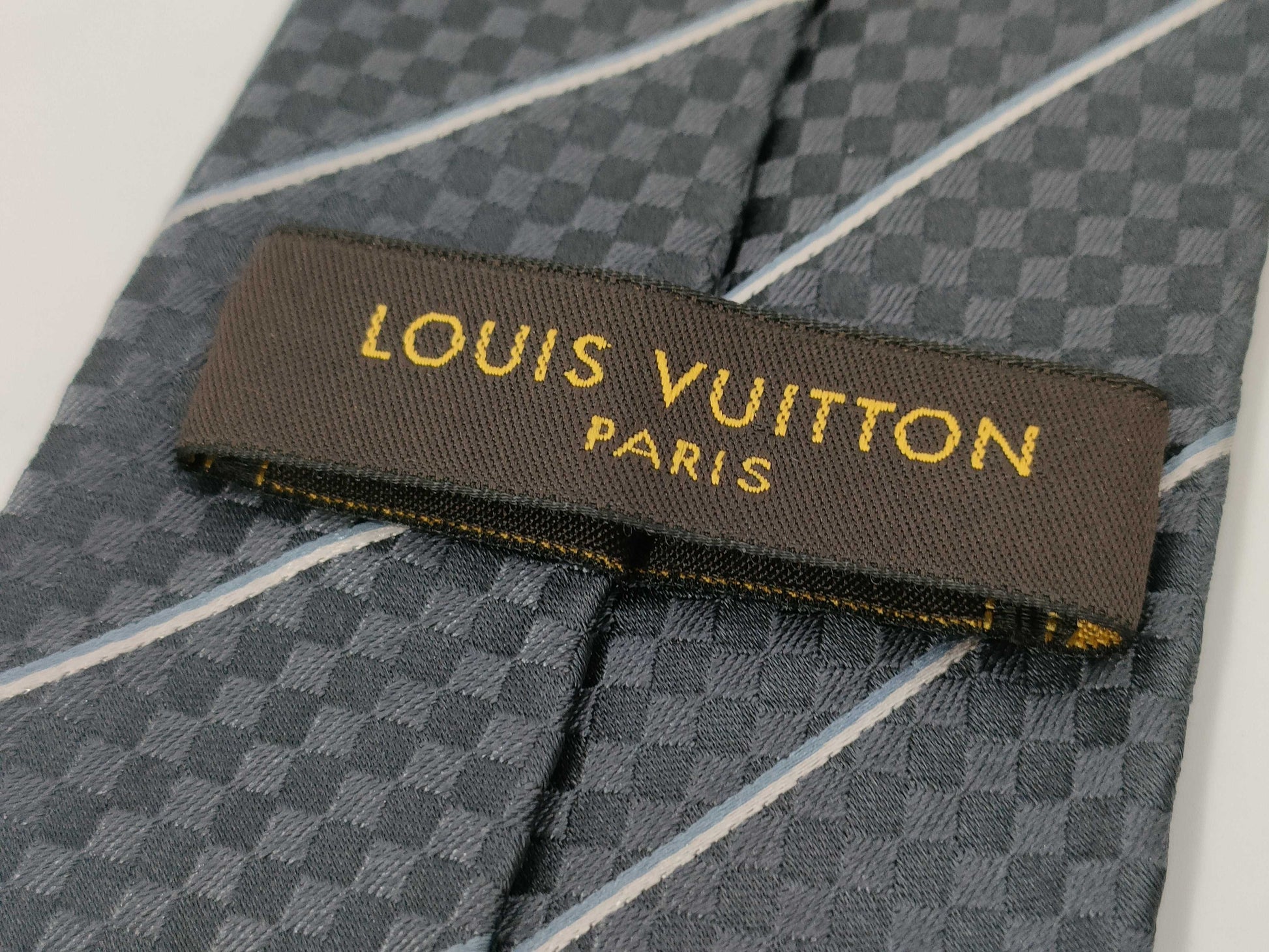 LOUIS VUITTON Damier Micro Damier Silk Tie with Storage Box Other Accessories