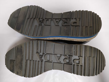 PRADA Espadrilles Platform Brogue Shoes Black Other Shoes