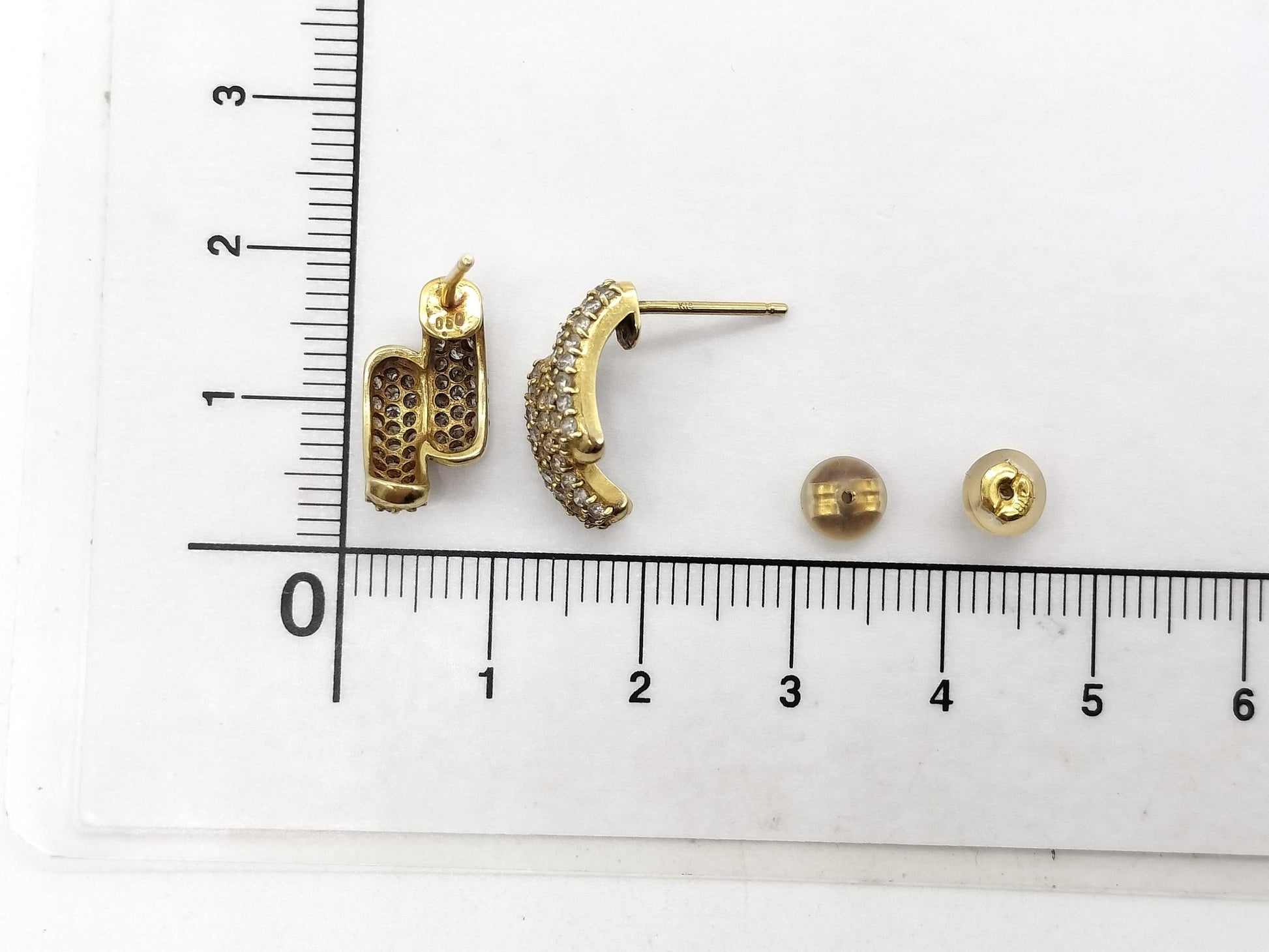 D0.50ct K18 3.4g Earrings 