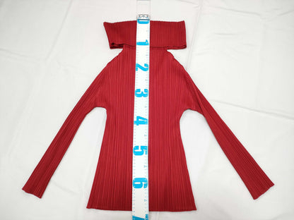 ISSEY MIYAKE Pleats Please Turtleneck Long Sleeve Top