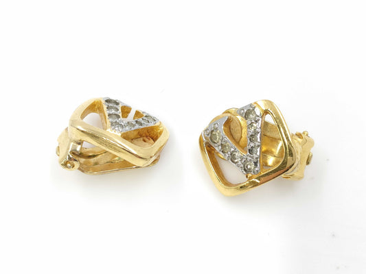 VALENTINO Valentino Earrings*2 Rhinestone Earrings