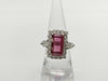 Rubellite 4.37ct D0.91ct/1.13ct PT900 10.3g Ring 
