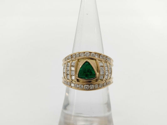 E1.126ct D0.97ct K18 13.4g Ring 