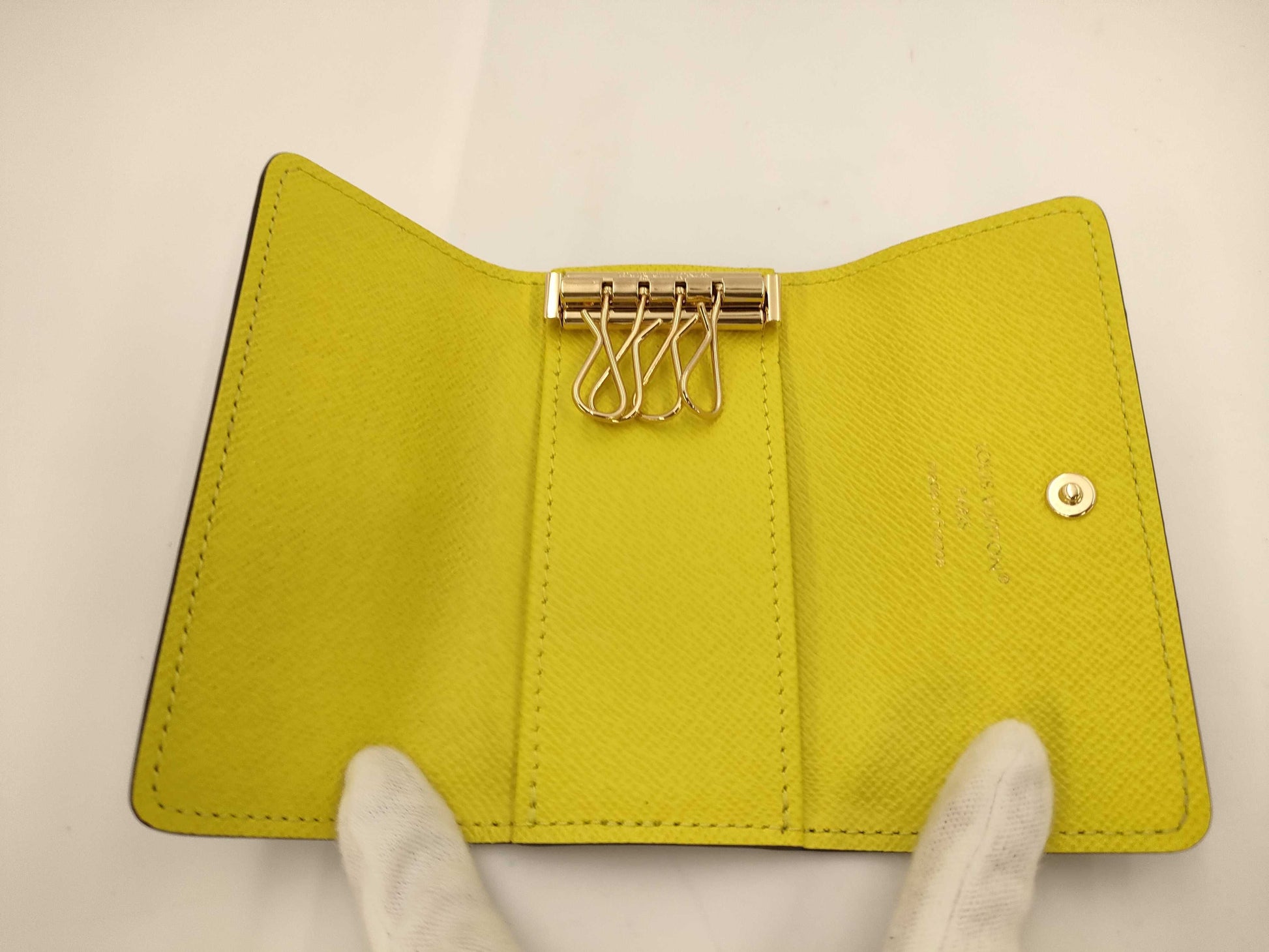 LOUIS VUITTON Monogram M25708 Key Case Multicle 4 Tonic Lemon Key Case/Key Holder