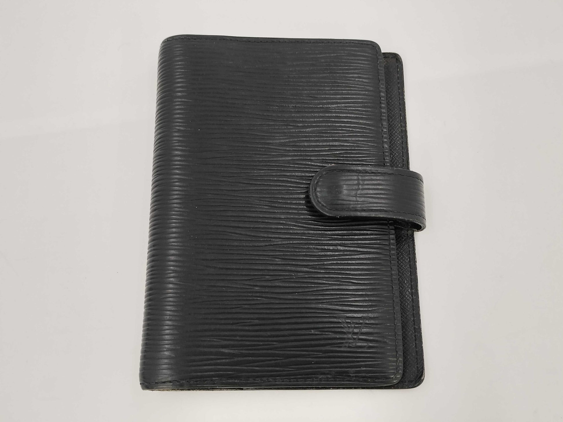 LOUIS VUITTON Epi Agenda PM Noir Notebook Cover