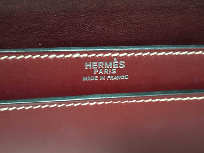 HERMES Valentin Box Calf Liege H D Stamped Shoulder Bag