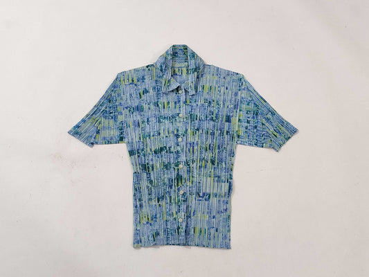 ISSEY MIYAKE Pleats Please/All-over Print Shirt